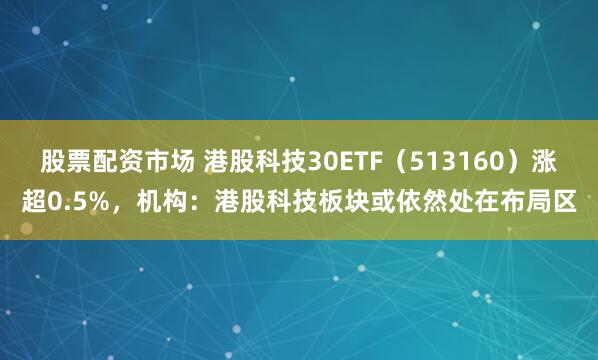 股票配资市场 港股科技30ETF（513160）涨超0.5%，机构：港股科技板块或依然处在布局区